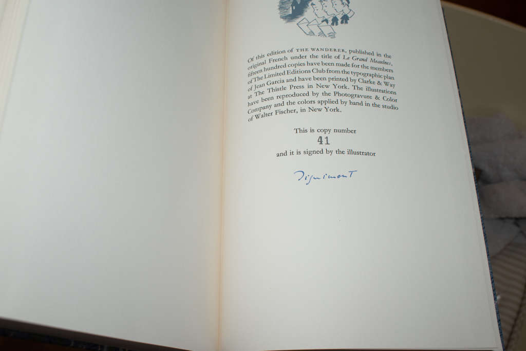 The Wanderer: Le Grand Meaulnes by Alain-Fournier - Signed by Illustrator Andre Dignimont