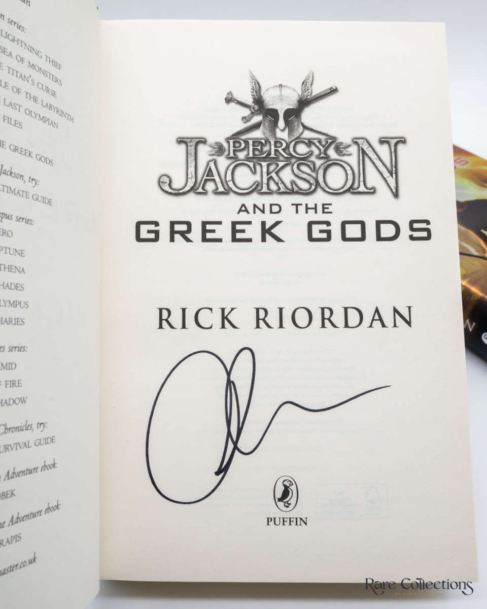 Percy Jackson and the Greek Gods by Rick Riordan - Signed Copy