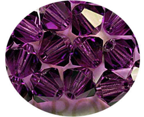 AMETHYST Crystal BICONES - 4mm