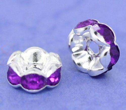 PURPLE  Rondelle Spacer - 6mm