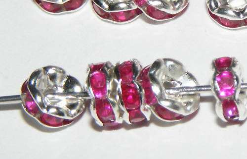 FUSCHIA  Rondelle Spacer - 6mm