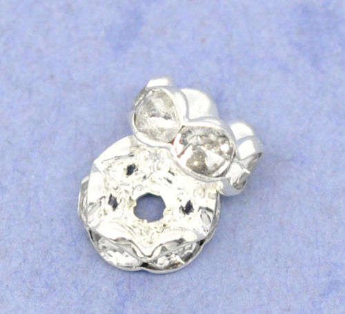 CLEAR  Rondelle Spacer - 6mm