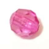 HOT PINK Round Facetted Acrylic Bead - 6mm