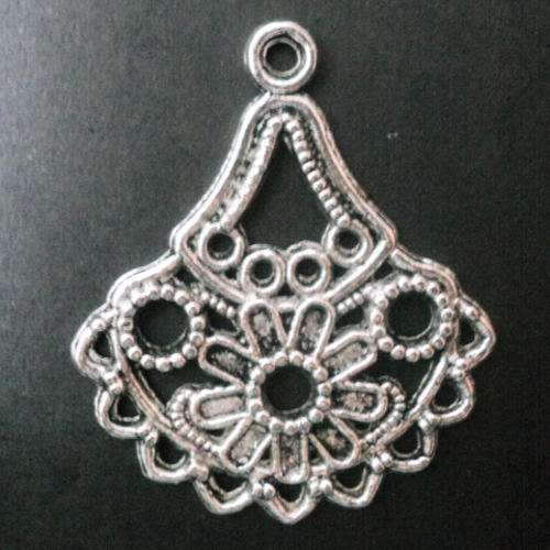 Antique Silver CHANDELIER Earring COMPONENTS