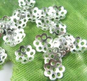 Silverplated Beadcaps - 6mm