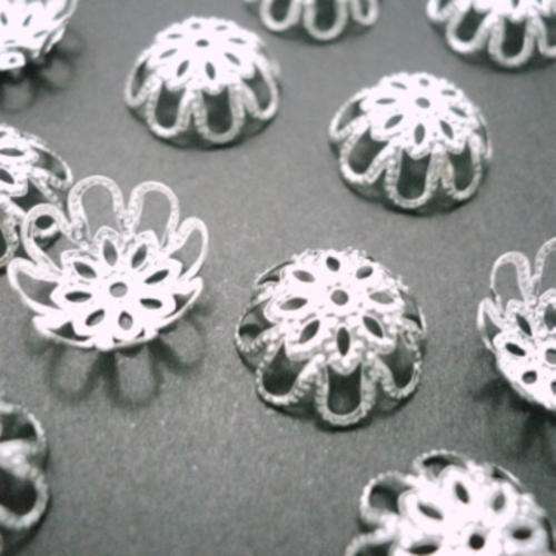 Silverplated Filligree Beadcaps - 12mm