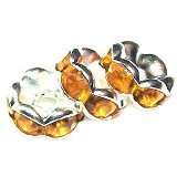 YELLOW  Rondelle Spacers 6mm - 12pcs