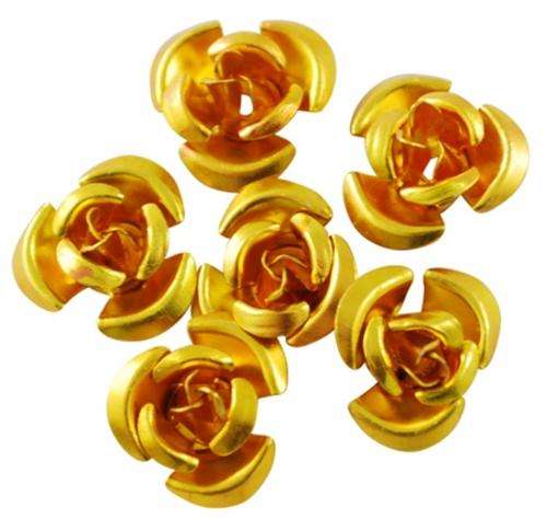 GOLD Metal Rose - 12mm