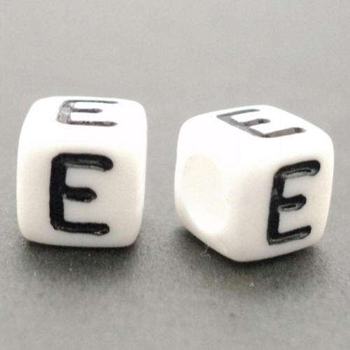 'E' Alphabet Bead - 6mmx6mm