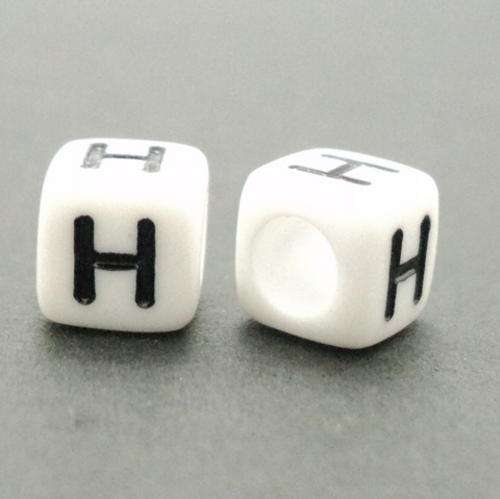 'H' Alphabet Bead - 6mmx6mm