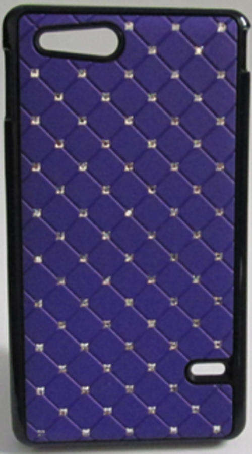 Sony Xperia Go, ST27i Rubber Shell Diamond Case (Purple)