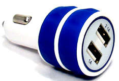 Dual Car Cellphone, GPS, MP3 Cigarette Lighter Charger 1A, 2.1A