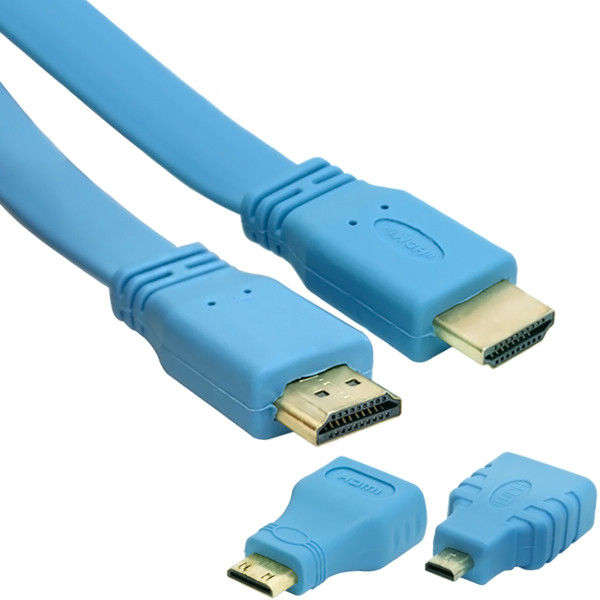 HDMI + Mini HDMI + Micro HDMI Conversion Cable (1.5m)