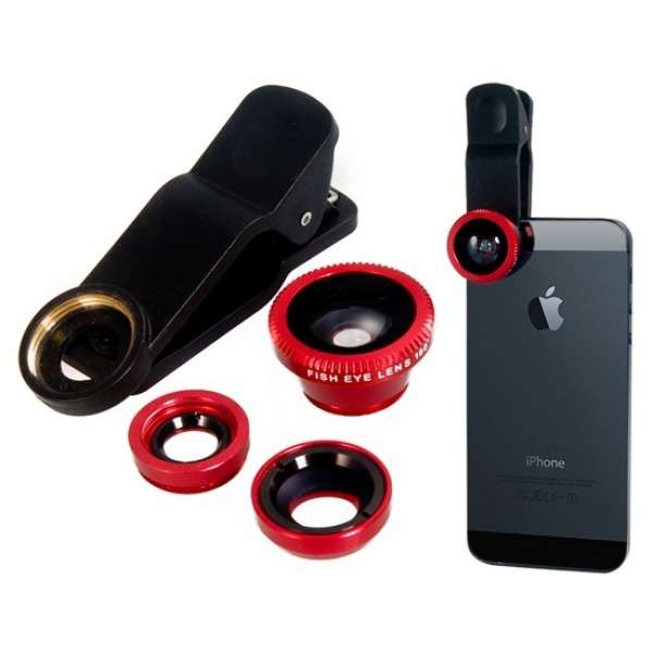Cellphone Clip Lens (Fish Eye + Wide Angle + Super Wide)