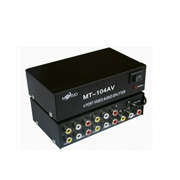 4 Port Video+Audio Splitter