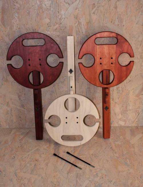 Picnic Table with Spike + Foot-Piece Combo - Outdoor/Indoor - Holds a bottle of wine and two glasses