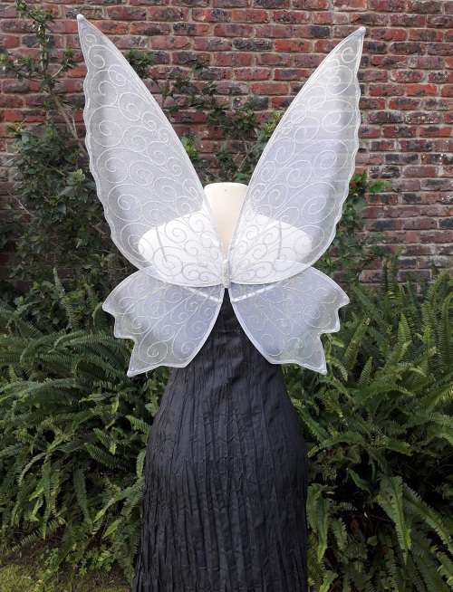 Large Glitter Tulle Fairy Wings for Adults ( elf wings, Pixie wings) for Halloween costume