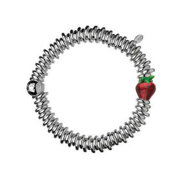 Link Strawberry Silver Bracelet *Imported