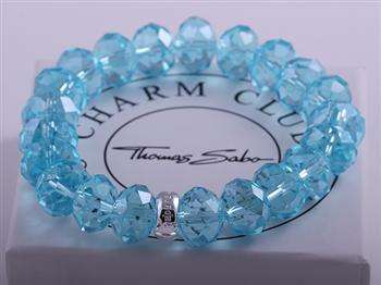 Designer's Silver and Sky Crystal bracelet *imported