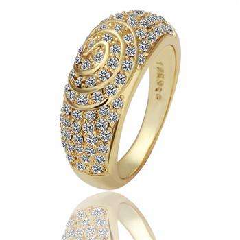 Golden Crystal Elements Ring *Imported (Size 8)