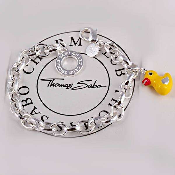 Designer's Silver Bracelet with a Duckie Charm*imported