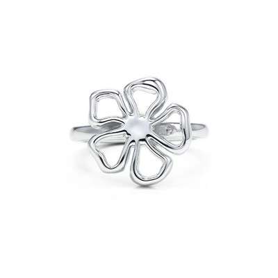 Designer's Silver Flower Ring *Imported (size 9)