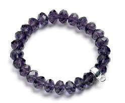 Designer's Silver Purple Crystals Bracelet *imported
