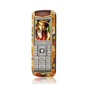 M008 Mini Lady Cloisonne Crafts Luxury Steel Phone Gd/K