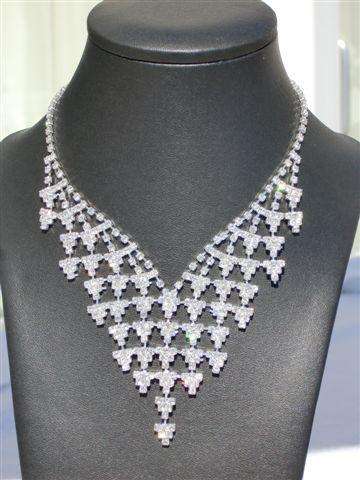 Crystal Diamante Jewellery Set With Matching Earrings