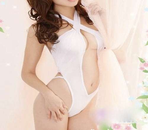 Sexy Snow White Cross Neck Fullbody Bikini/Lingerie
