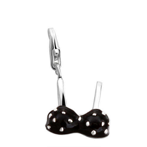 Designer's Silver Black Bra Charm*imported