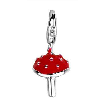 Designer's Silver Red Mushroom Charm*imported