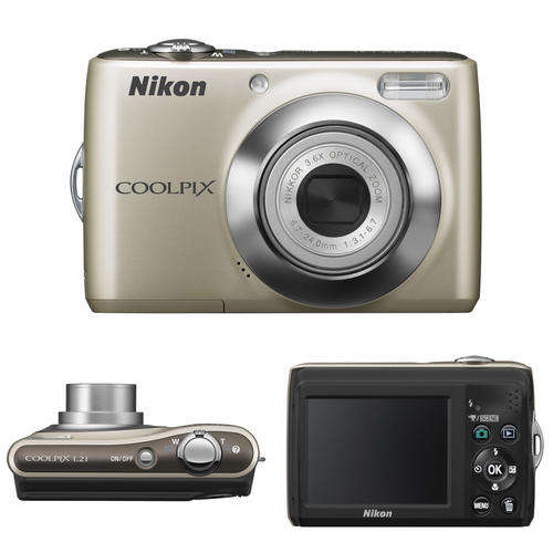 NIKON COOLPIX L21 KIT INCLUDING 4GB SD CARD MINI TRIPOD NIKON 1GB FOOTBAAL FLASH DRIVE CHARGR&BATT