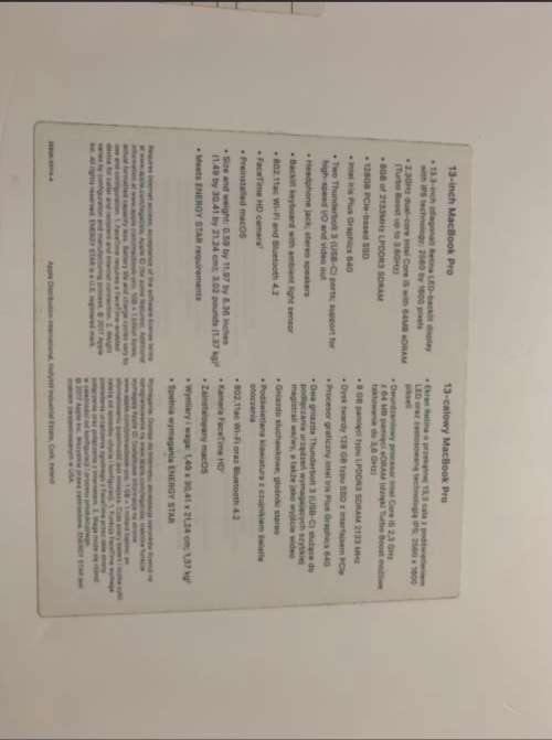 MacBook pro 2017 2thunderbolt 3 ports