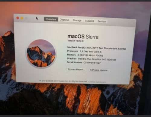 MacBook pro 2017 2thunderbolt 3 ports