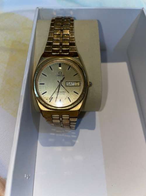 Omega seamaster gold plated watch