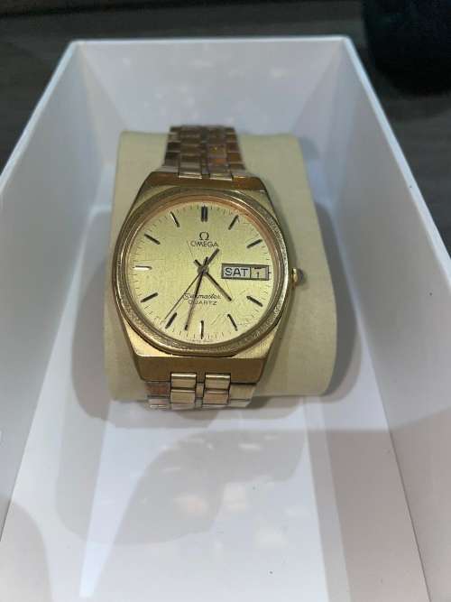 Omega seamaster gold plated watch