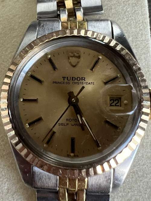 Tudor princess oyster date. 2tone.  25mm.