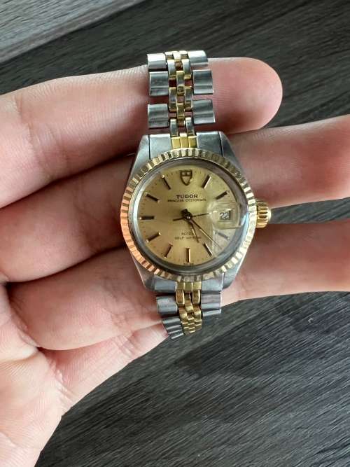 Tudor princess oyster date. 2tone.  25mm.