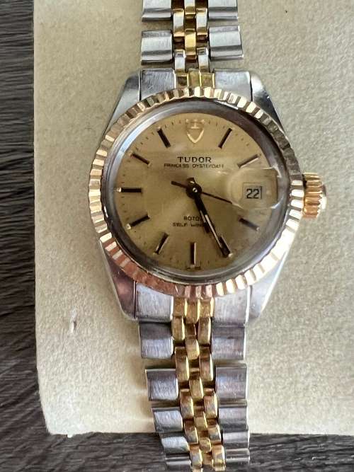 Tudor princess oyster date. 2tone.  25mm.