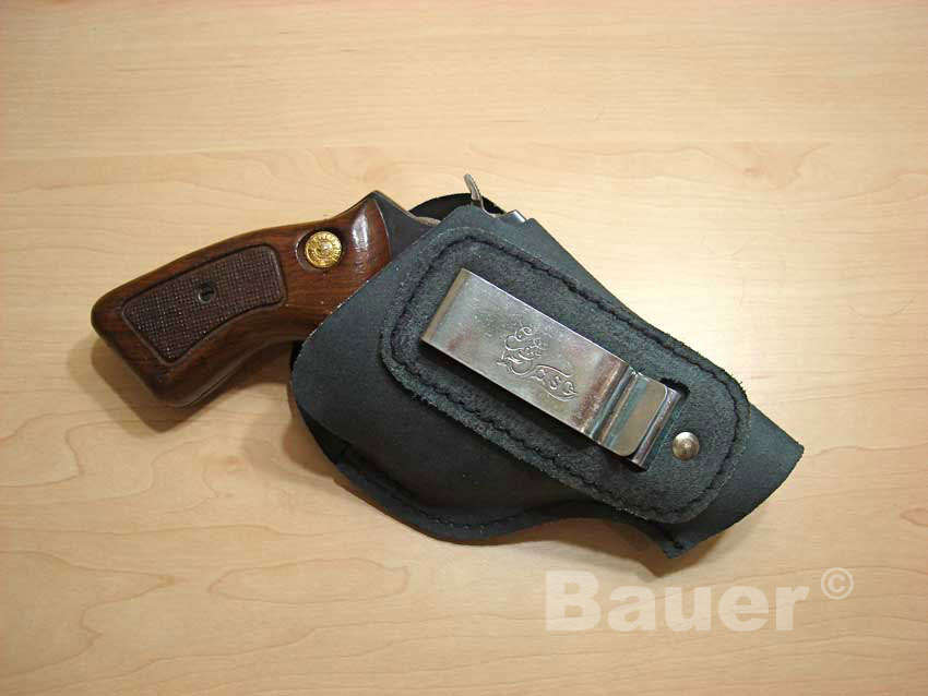 38 Special Revolver Suede Clip On Holster 32  R2" - 38 R2"