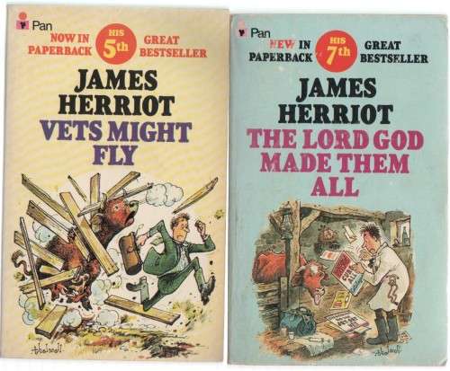 TWO PAPERBACKS, VETS MIGHT FLY & THE LORD GOD MADE THEM ALL - JAMES HERRIOT (1977-1988)