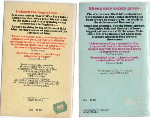 TWO PAPERBACKS, VETS MIGHT FLY & THE LORD GOD MADE THEM ALL - JAMES HERRIOT (1977-1988)