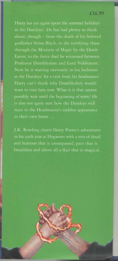 HARRY POTTER AND THE HALF-BLOOD PRINCE - J K ROWLING (1 ST EDITION 2005)