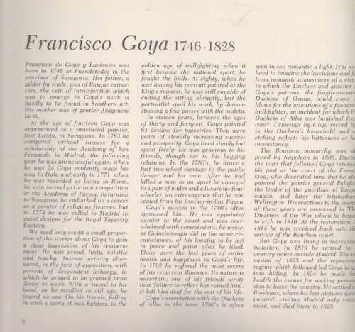 THE MASTERS NUMBER 1 - GOYA - KNOWLEDGE PUBLICATIONS - SIR JOHN ROTHENSTEIN