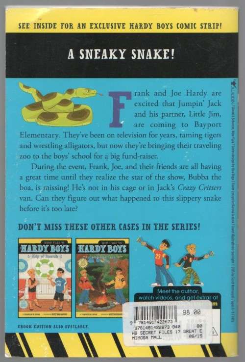 HARDY BOYS, SECRET FILES#17 , THE GREAT ESCAPE - FRANKLIN W DIXON