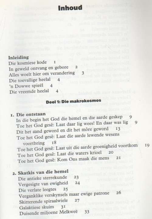 DIE GROOT GEDAGTE , ABSTRAKTE WEEFSEL VAN DIE KOSMOS - GIDEON JOUBERT (7 DE DRUK 2000)