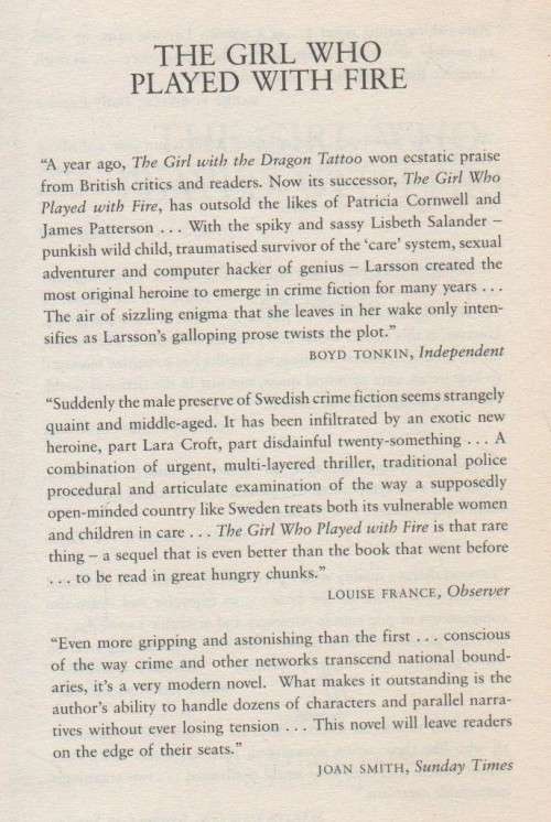 THE GIRL WHO PLAYED WITH FIRE - STIEG LARSSON (2006)