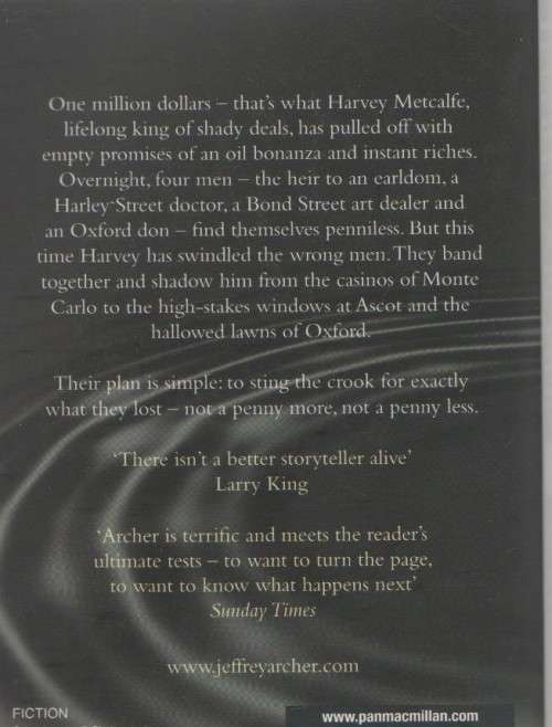 NOT A PENNY MORE, NOT A PENNY LESS - JEFFREY ARCHER (1976)
