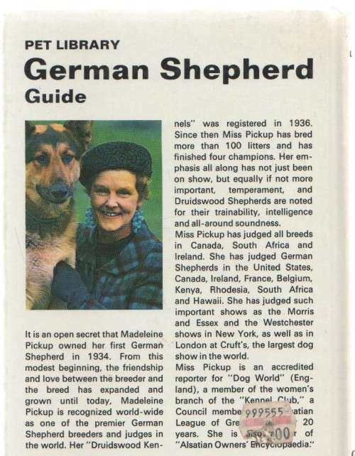 GERMAN SHEPHERD GUIDE - MADELEINE PICKUP (1969)